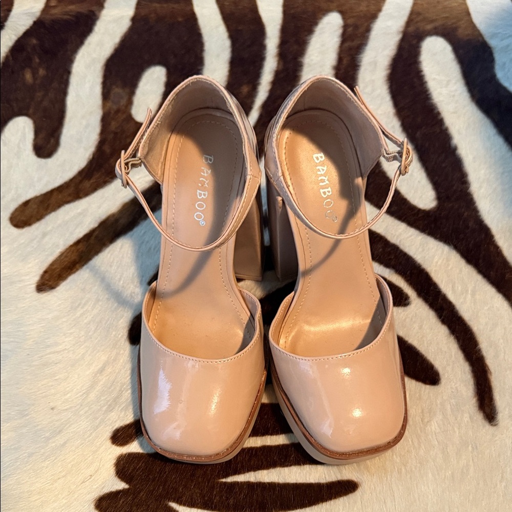 BAMBOO Women's Blush Heels